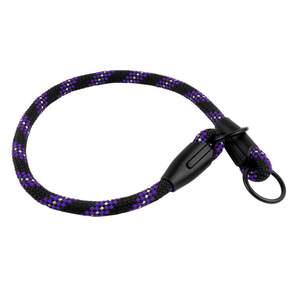 Нашийник-Зашморг для Собак BronzeDog Active з Альпіністського Шнура Чорно-Фіолетовий