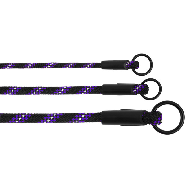 Нашийник-Зашморг для Собак BronzeDog Active з Альпіністського Шнура Чорно-Фіолетовий