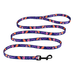 Повідець для Собак BronzeDog Urban Квіти Нейлоновий Синій