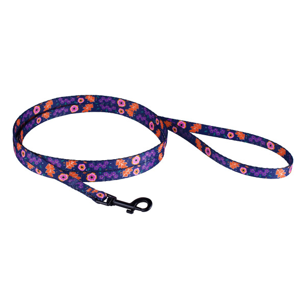 Повідець для Собак BronzeDog Urban Квіти Нейлоновий Синій