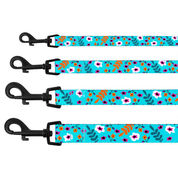 Повідець для Собак BronzeDog Urban Квіти Нейлоновий Ментол