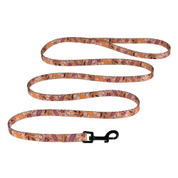 Повідець для Собак BronzeDog Urban Квіти Нейлоновий Бежевий