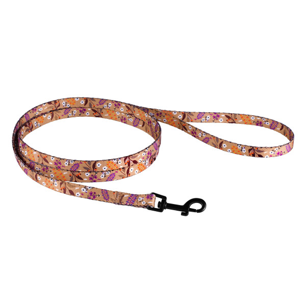 Повідець для Собак BronzeDog Urban Квіти Нейлоновий Бежевий