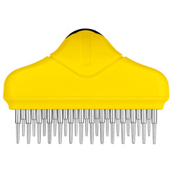 Дворядний гребінець граблі Bronzedog з зубом, що крутиться 15 х 9 см