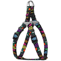 Шлея для Собак Дрібних Порід BronzeDog Urban Квіти Чорна