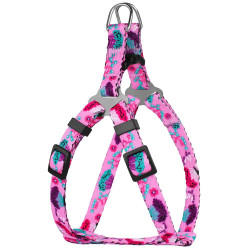 Шлея для Собак Дрібних Порід BronzeDog Urban Квіти Рожева