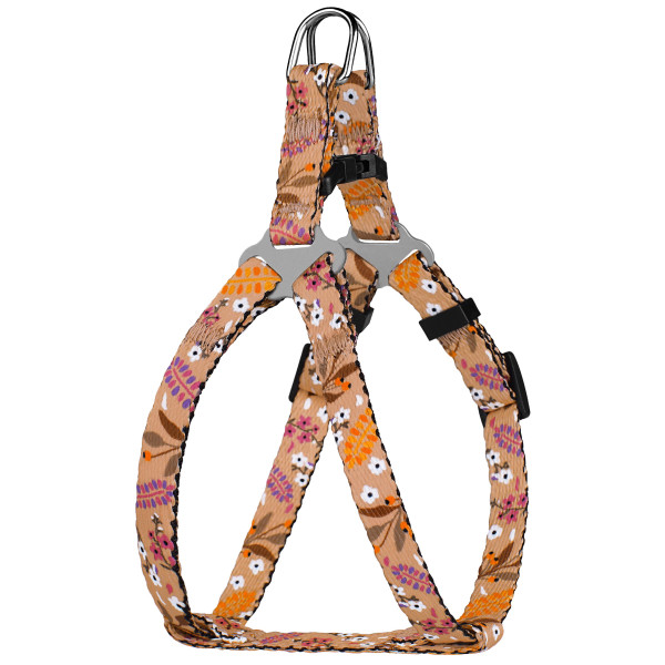 Шлея для Собак Дрібних Порід BronzeDog Urban Квіти Бежева