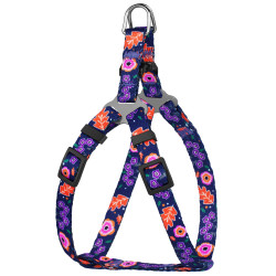 Шлея для Собак Дрібних Порід BronzeDog Urban Квіти Синя