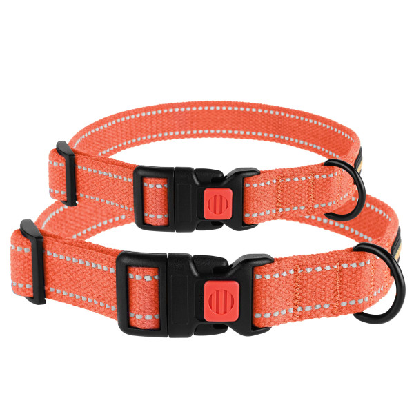 Нашийник для собак Barksi Сotton рефлекторний брезент Помаранчевий