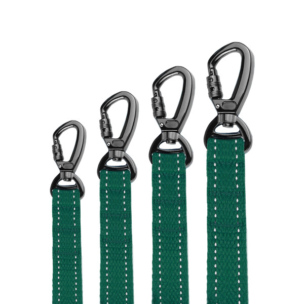 Повідець для собак Barksi Сotton рефлекторний бавовняний брезент зелений