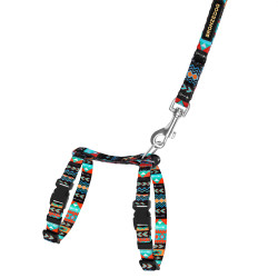 Шлея з Поводком для Котів та Дрібних Собак BronzeDog Urban Ацтеки