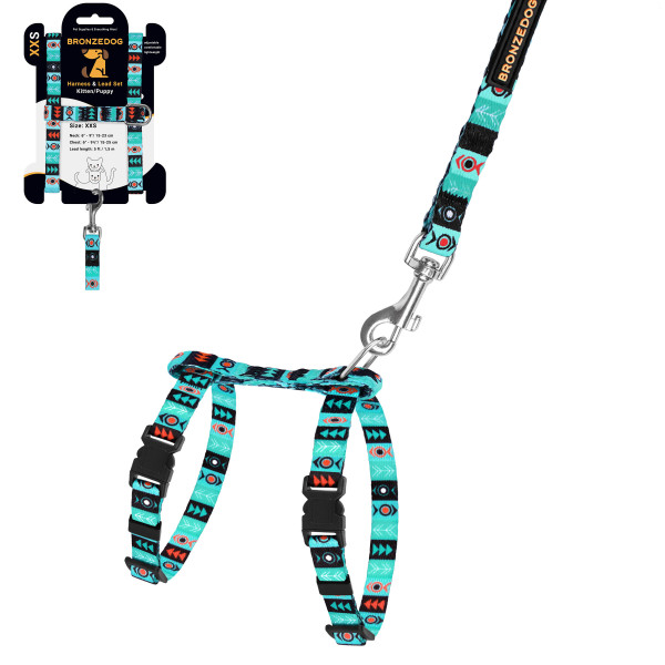 Шлея з Поводком для Котів та Дрібних Собак BronzeDog Urban Інки