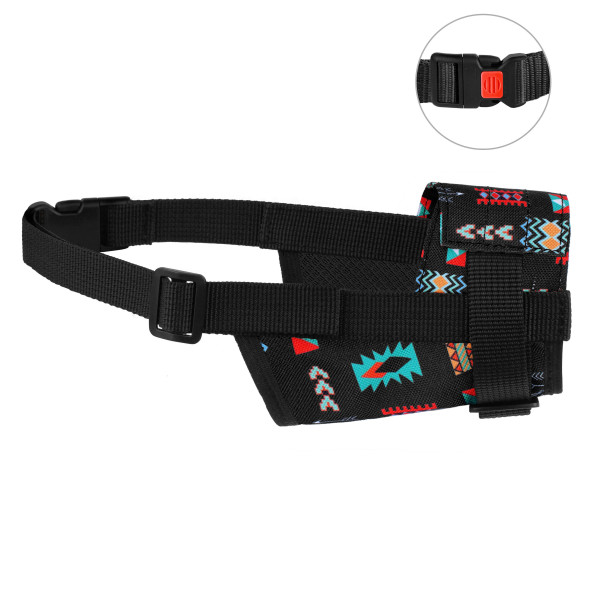 Намордник для собак Barksi нейлоновий регульований Ацтеки