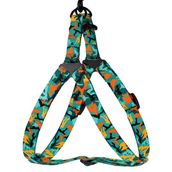 Шлея для Собак BronzeDog Urban Camo Нейлонова Зелена