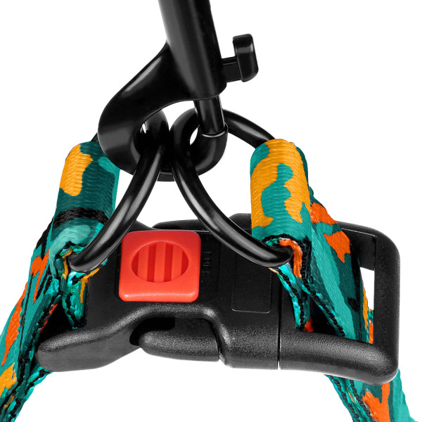 Шлея для Собак BronzeDog Urban Camo Нейлонова Зелена