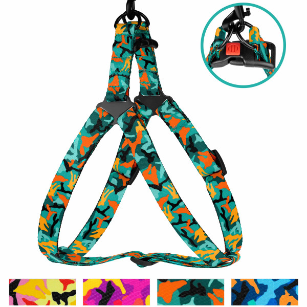 Шлея для Собак BronzeDog Urban Camo Нейлонова Зелена