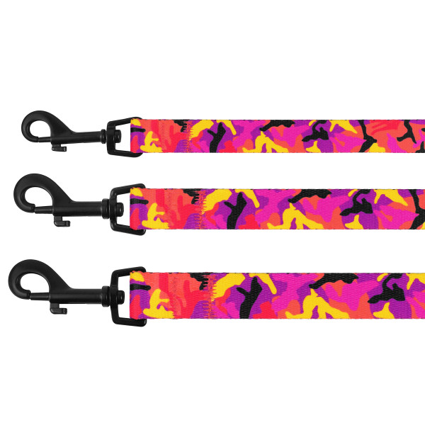 Повідець для Собак BronzeDog Urban Camo Нейлоновий Рожевий