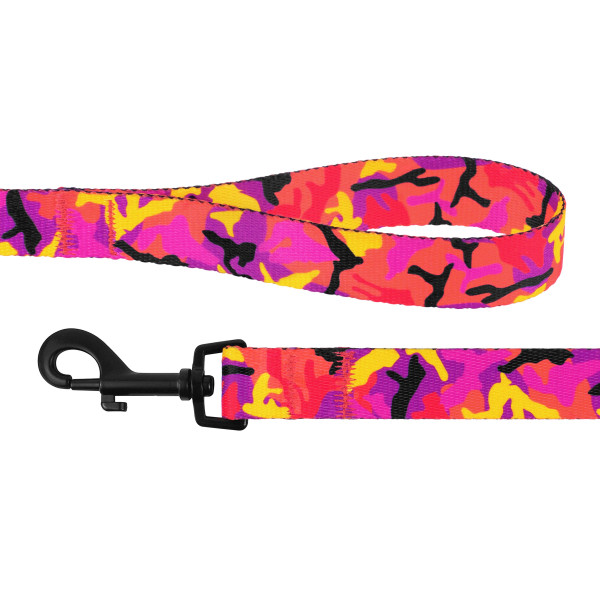 Повідець для Собак BronzeDog Urban Camo Нейлоновий Рожевий