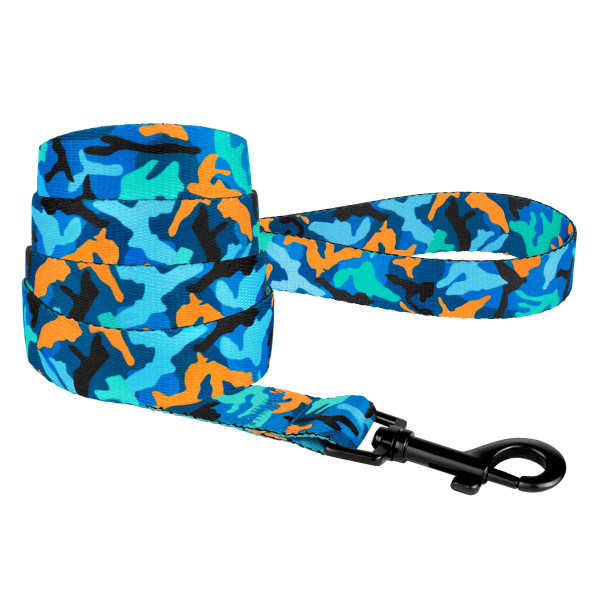 Повідець для Собак BronzeDog Urban Camo Нейлоновий Синій