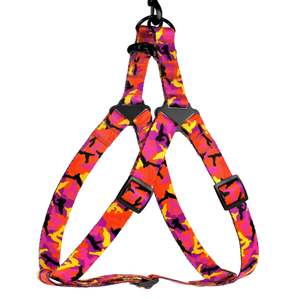 Шлея для Собак BronzeDog Urban Camo Нейлонова Рожева