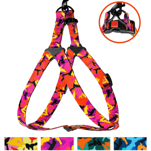 Шлея для Собак BronzeDog Urban Camo Нейлонова Рожева