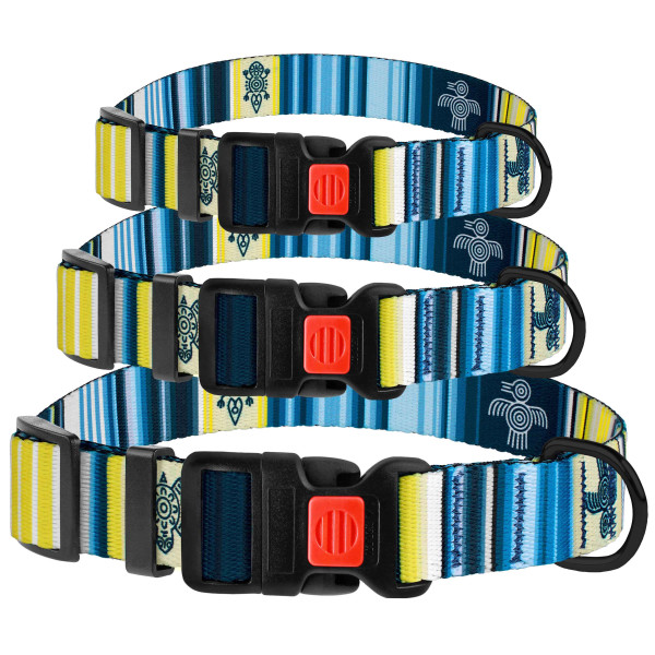 Нашийник для Собак BronzeDog Urban West Нейлоновий з Пластиковою Пряжкою Синій