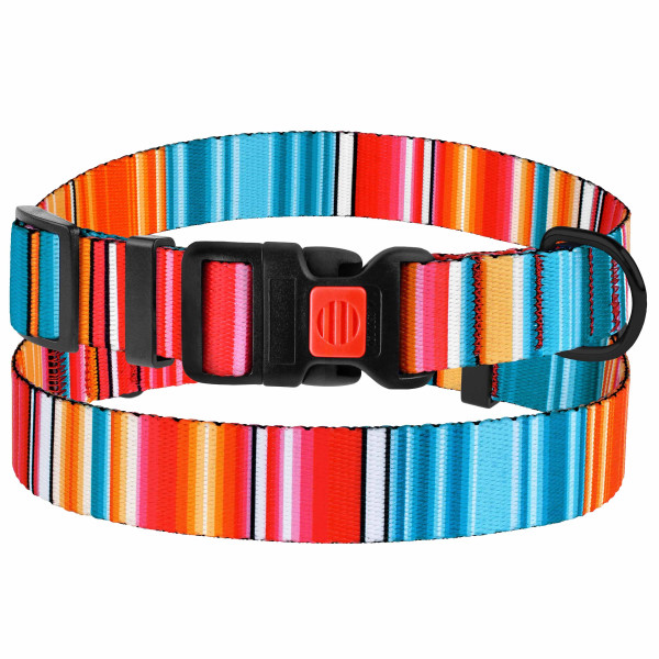 Нашийник для Собак BronzeDog Urban West Нейлоновий з Пластиковою Пряжкою Червоний