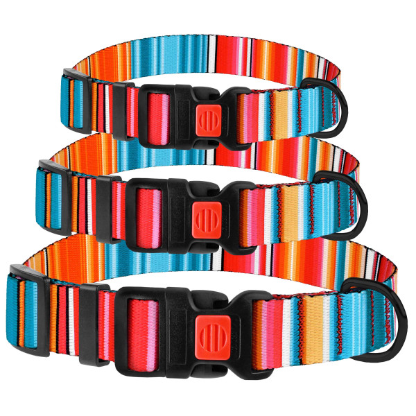 Нашийник для Собак BronzeDog Urban West Нейлоновий з Пластиковою Пряжкою Червоний