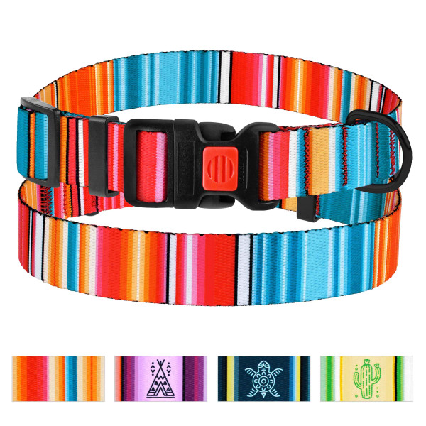 Нашийник для Собак BronzeDog Urban West Нейлоновий з Пластиковою Пряжкою Червоний