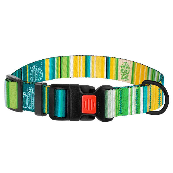 Нашийник для Собак BronzeDog Urban West Нейлоновий з Пластиковою Пряжкою Салатовий