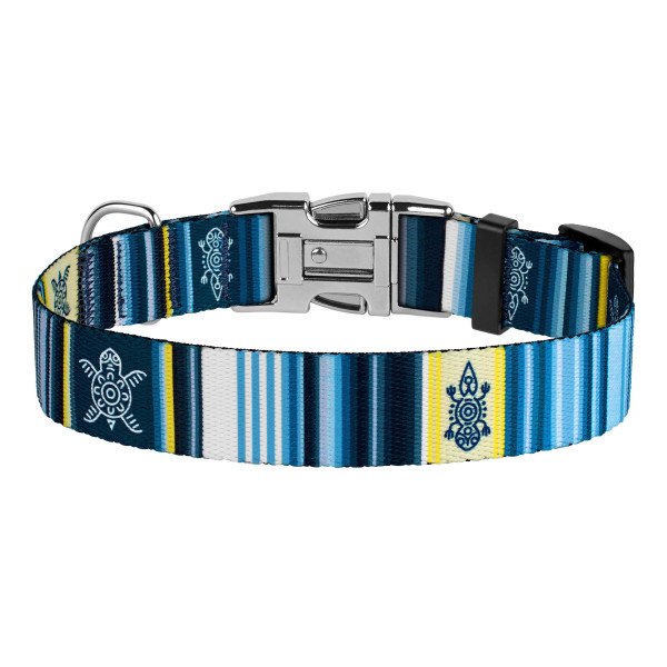 Нашийник для Собак BronzeDog Urban West Нейлоновий з Металевою Пряжкою Синій