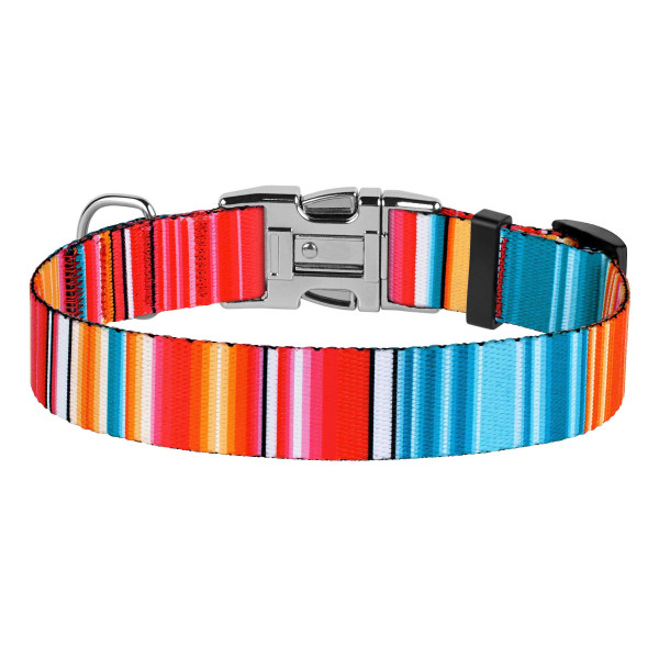 Нашийник для Собак BronzeDog Urban West Нейлоновий з Металевою Пряжкою Червоний