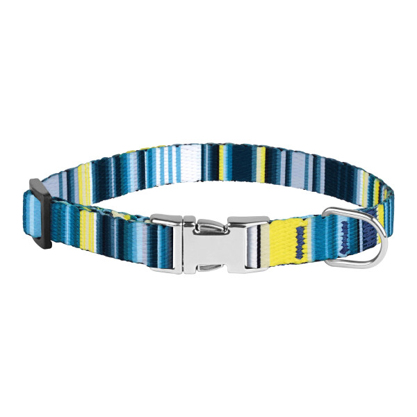 Нашийник для Собак Дрібних Порід BronzeDog Urban West Нейлоновий з Металевою Пряжкою Синій
