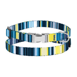 Нашийник для Собак Дрібних Порід BronzeDog Urban West Нейлоновий з Металевою Пряжкою Синій