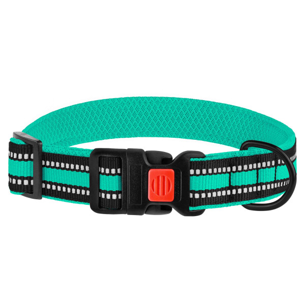 Нашийник для Собак BronzeDog Mesh з Пластиковою Пряжкою Ментоловий