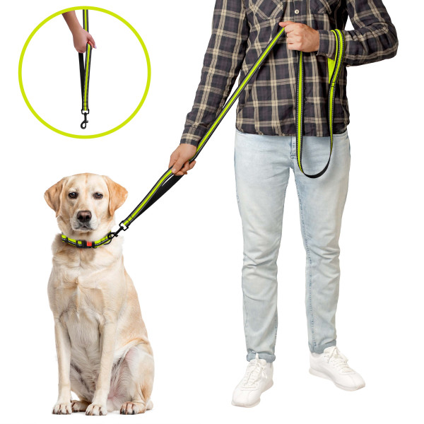 Повідець для Собак BronzeDog Mesh 2 в 1 Лимонний