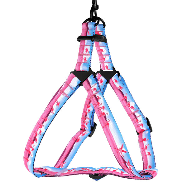 Шлея для Собак BronzeDog Urban Travel нейлонова Фламінго