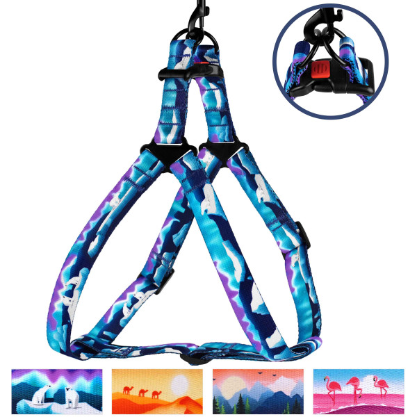 Шлея для Собак BronzeDog Urban Travel нейлонова Арктика