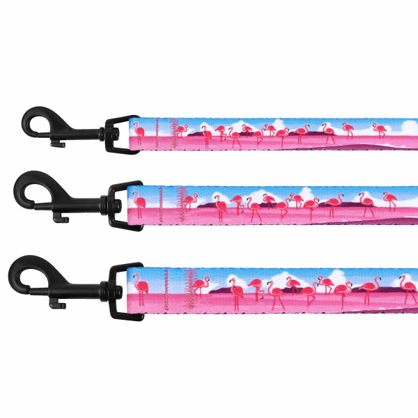 Повідець для собак BronzeDog Urban Travel нейлоновий Фламінго