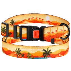 Нашийник для Собак BronzeDog Urban Travel нейлоновий з пластиковою пряжкою Пустеля