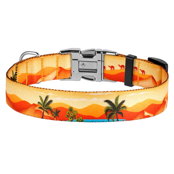 Нашийник для Собак BronzeDog Urban Travel нейлоновий з металевою пряжкою Пустиня