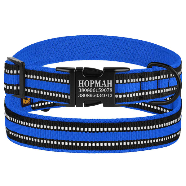 Нашийник для Собак BronzeDog Mesh з Металевою Пряжкою Синій