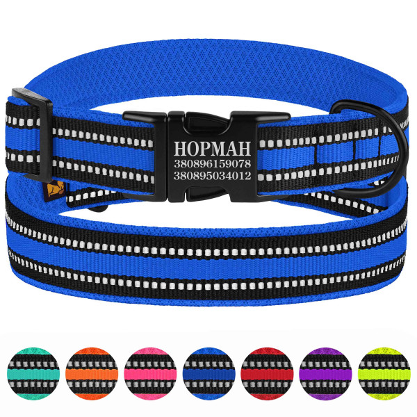 Нашийник для Собак BronzeDog Mesh з Металевою Пряжкою Синій