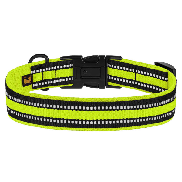 Нашийник для Собак BronzeDog Mesh з Металевою Пряжкою Лимонний