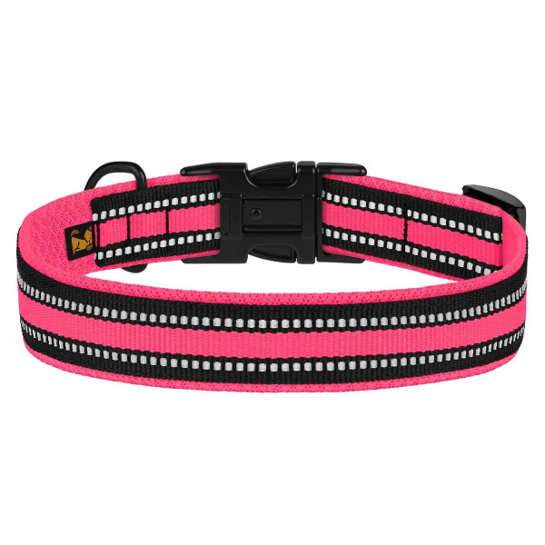 Нашийник для Собак BronzeDog Mesh з Металевою Пряжкою Рожевий