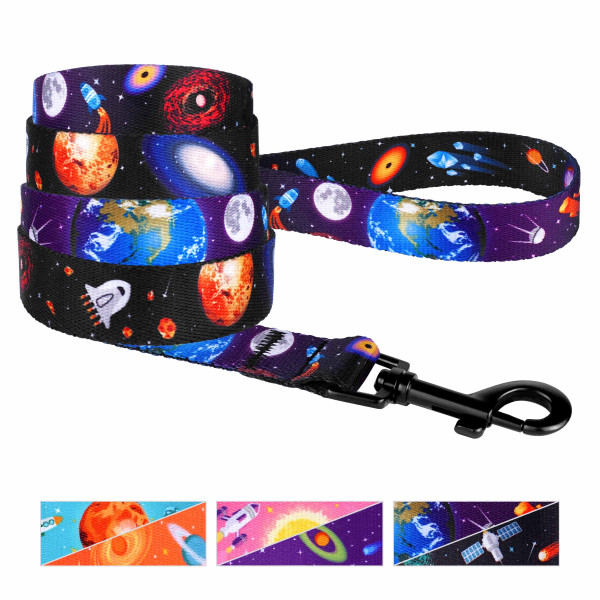 Повідець для Собак Bronzedog Urban Cosmos Нейлоновий Чорний