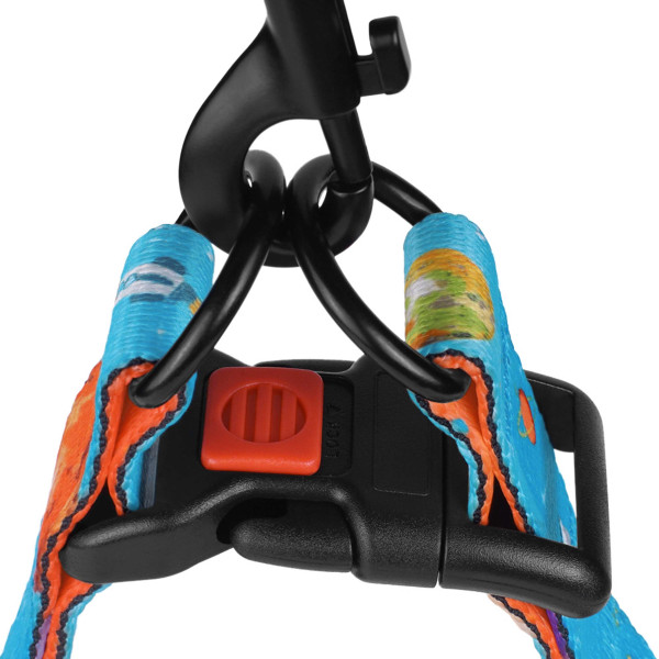 Шлея для собак BronzeDog Urban Cosmos нейлонова Блакитна