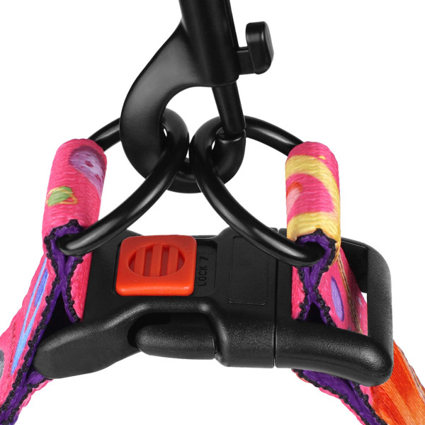 Шлея для собак BronzeDog Urban Cosmos нейлонова Рожева