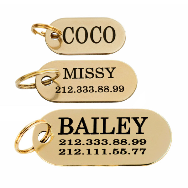 Адресник для Собак BronzeDog з Латуні Овальний