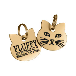 Адресник для Котів BronzeDog Позолота Тип 1